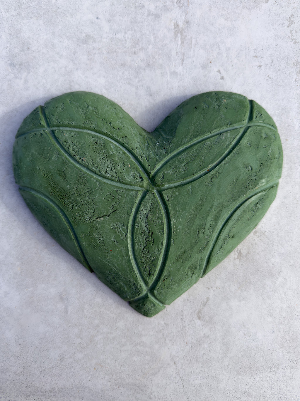 Trinity Flower Concrete Heart