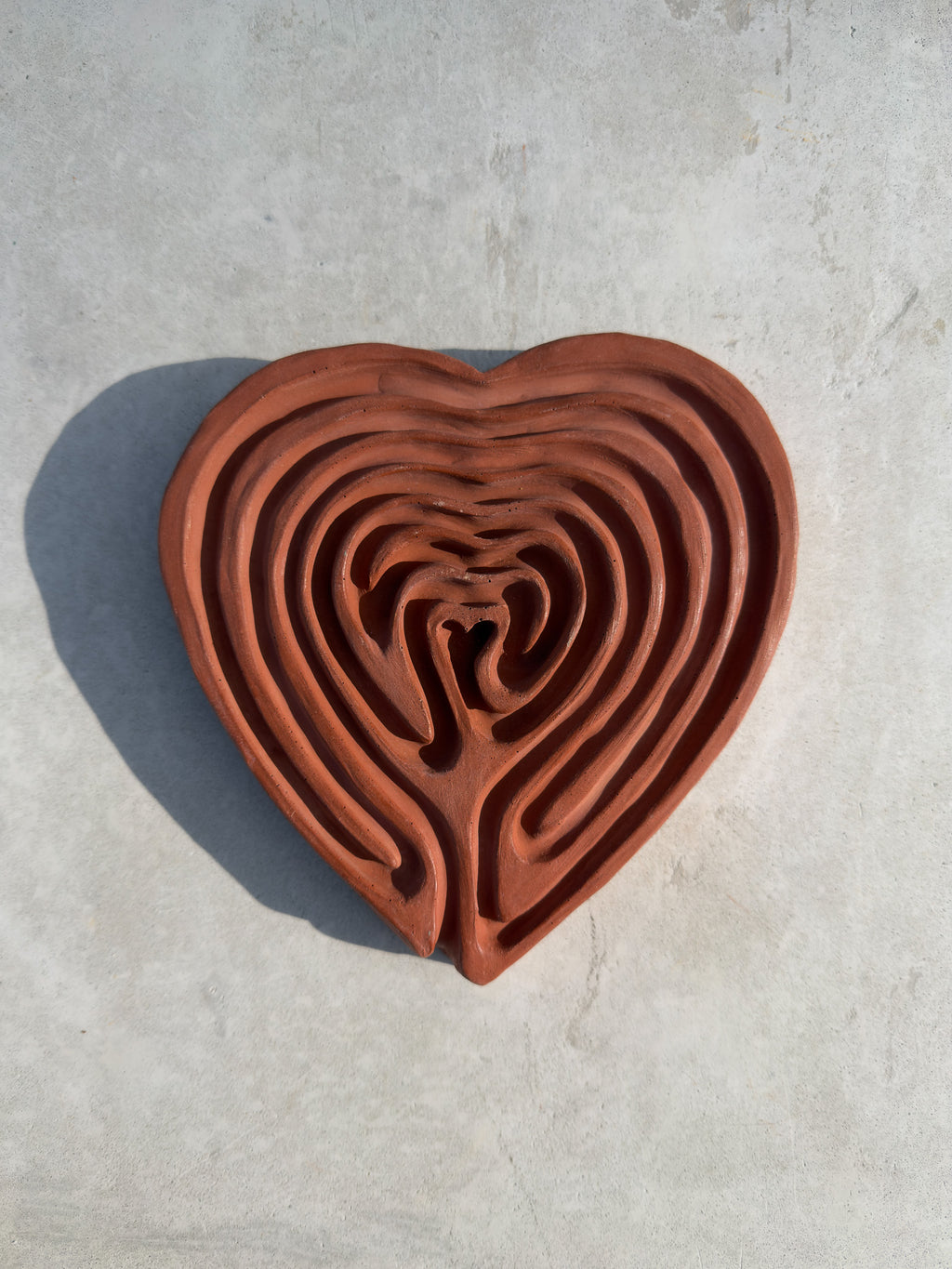 7 Circuit Labyrinth Concrete Heart