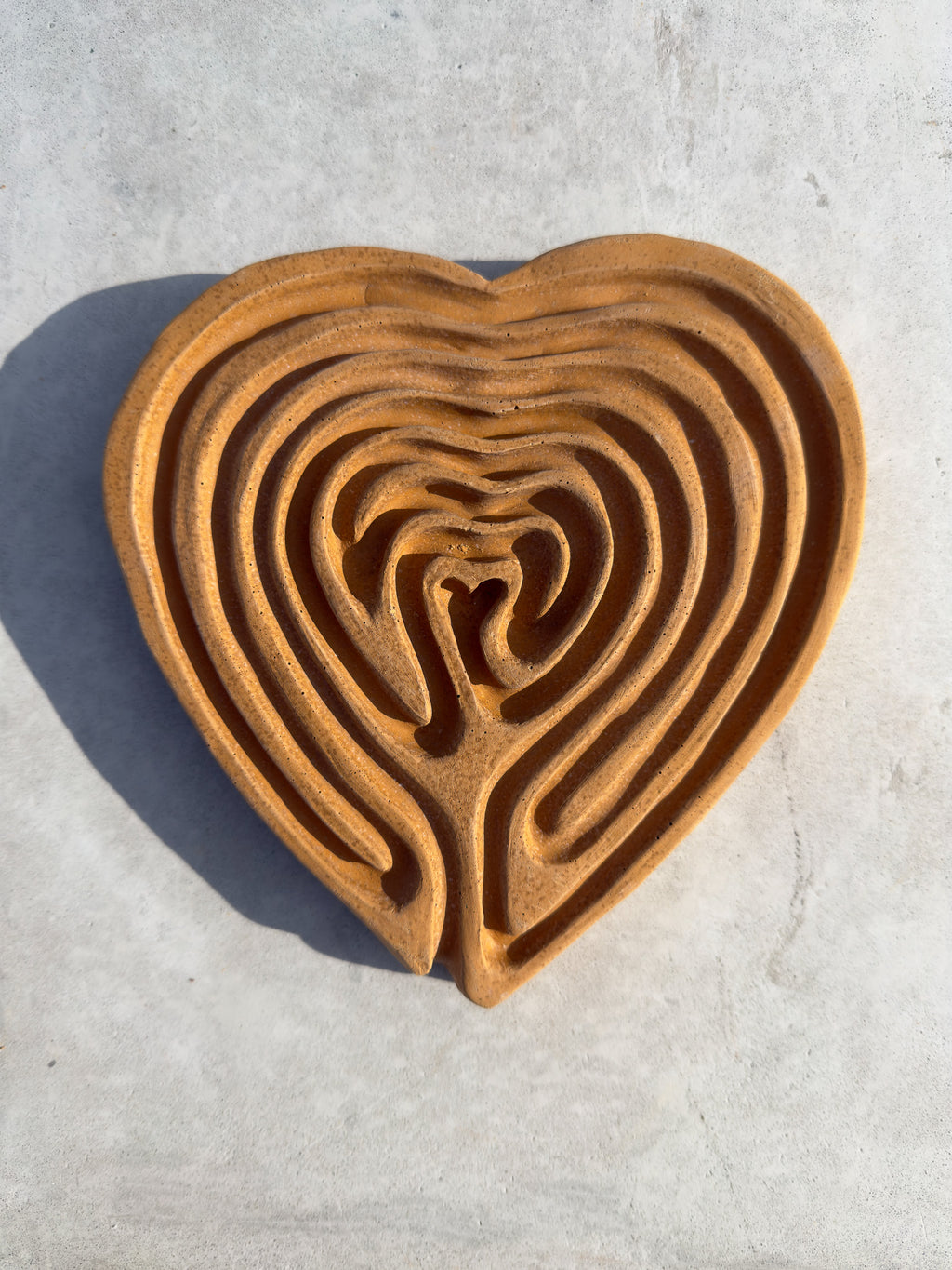 7 Circuit Labyrinth Concrete Heart